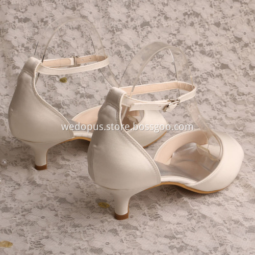 Women's Small Heel Shoes Bride Size 10